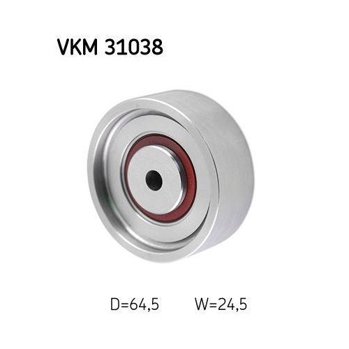 Напрямний/обвідний ролик поліклинового ременя SKF VKM 31038 для AUDI SEAT SKODA VW, фото №2