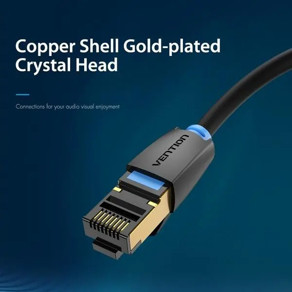 Патч-корд Vention CAT 8 SFTP Ethernet 2 m Black IKABH, фото №10