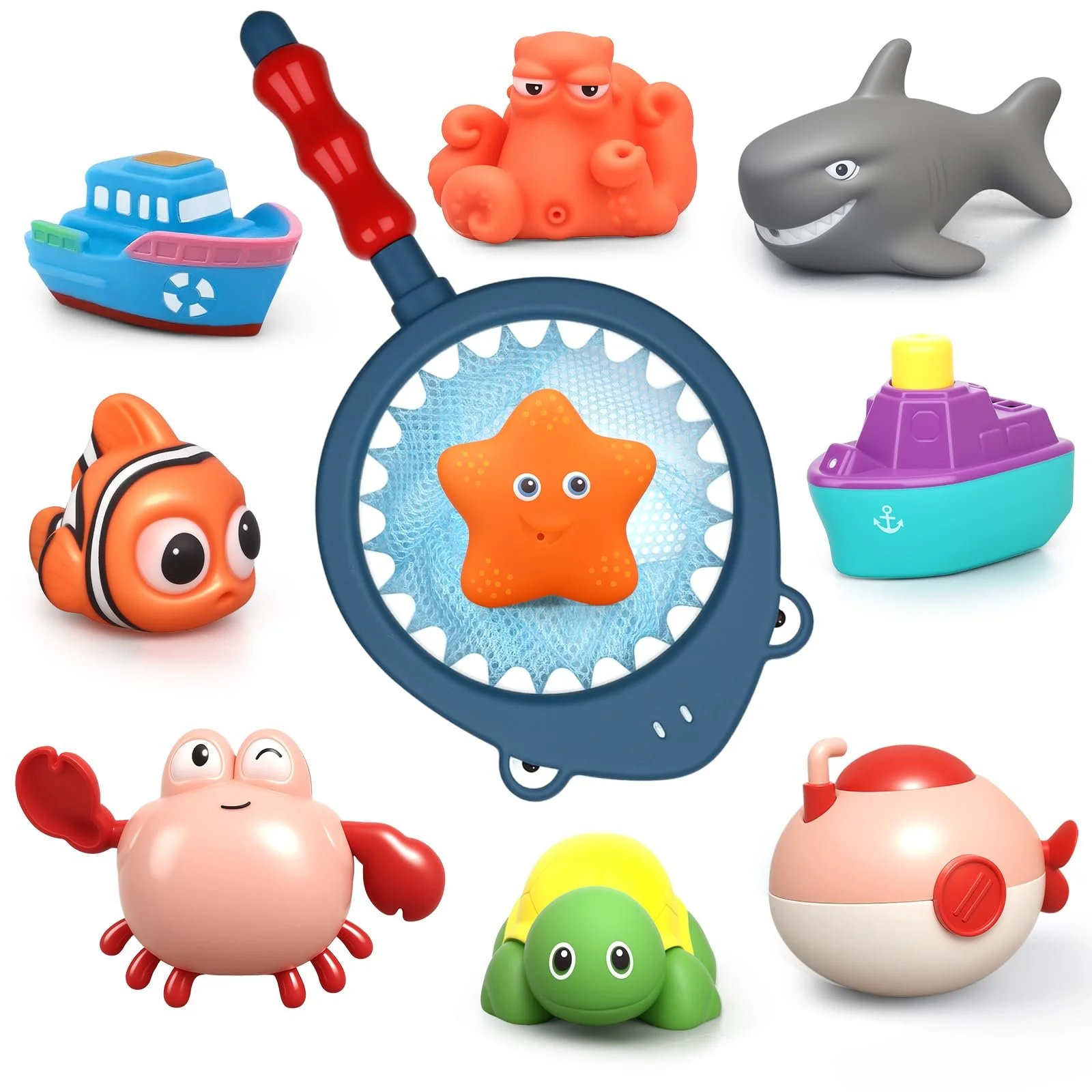 Игрушки для ванны 10 штук, Водонагреватель для ванны, фото №1