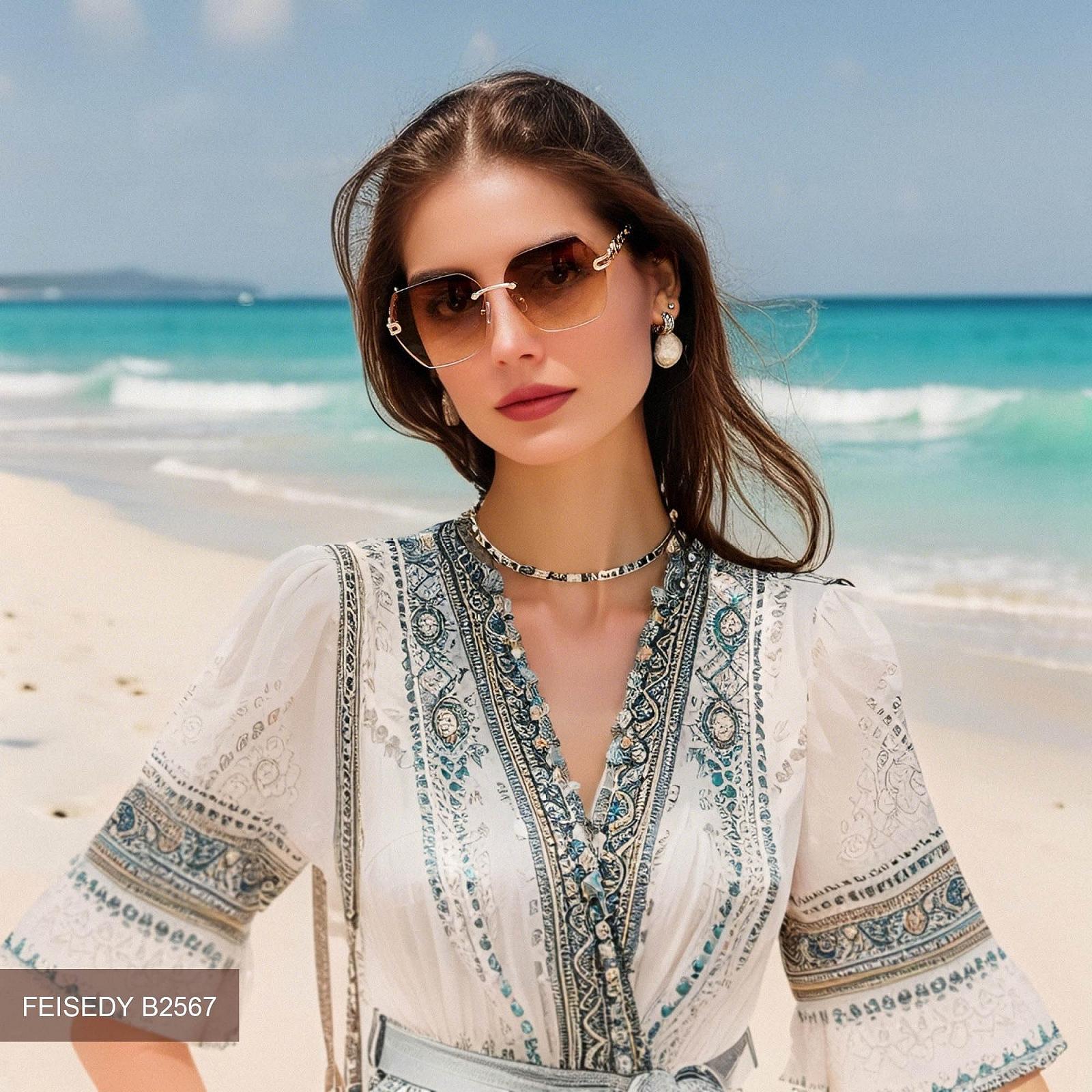 Женские солнцезащитные очки Feisedy Классические, фото №3