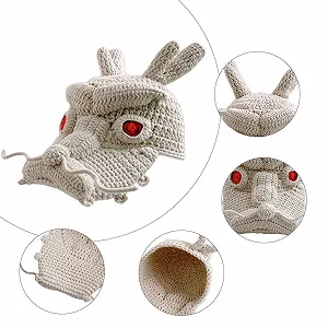 Бейсболка MHADBKH Модная плетеная вручную мультяшная китайская Loong с крючком synthetic.ua - Фото 1