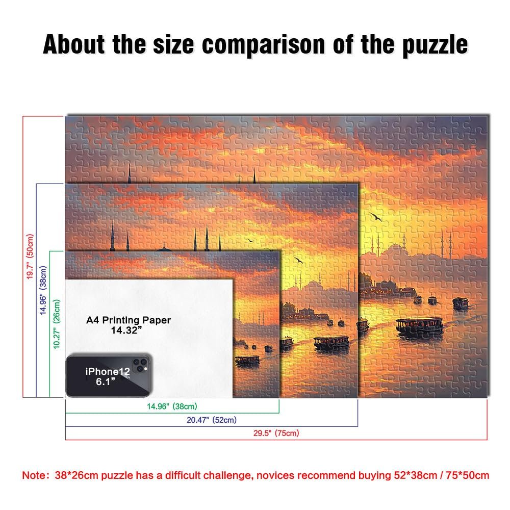 Пазл Стамбул Закат 1000 элементов 75 x 50 см с постером и викториной, фото №7