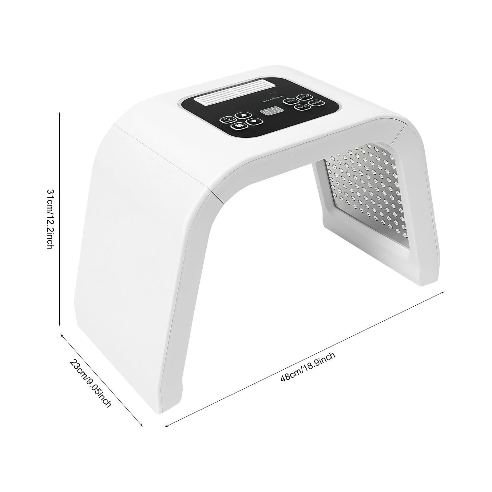 LED маска для лица Czyurachel 7 цветов Светотерапия Красный свет 3-сторонняя, фото №4