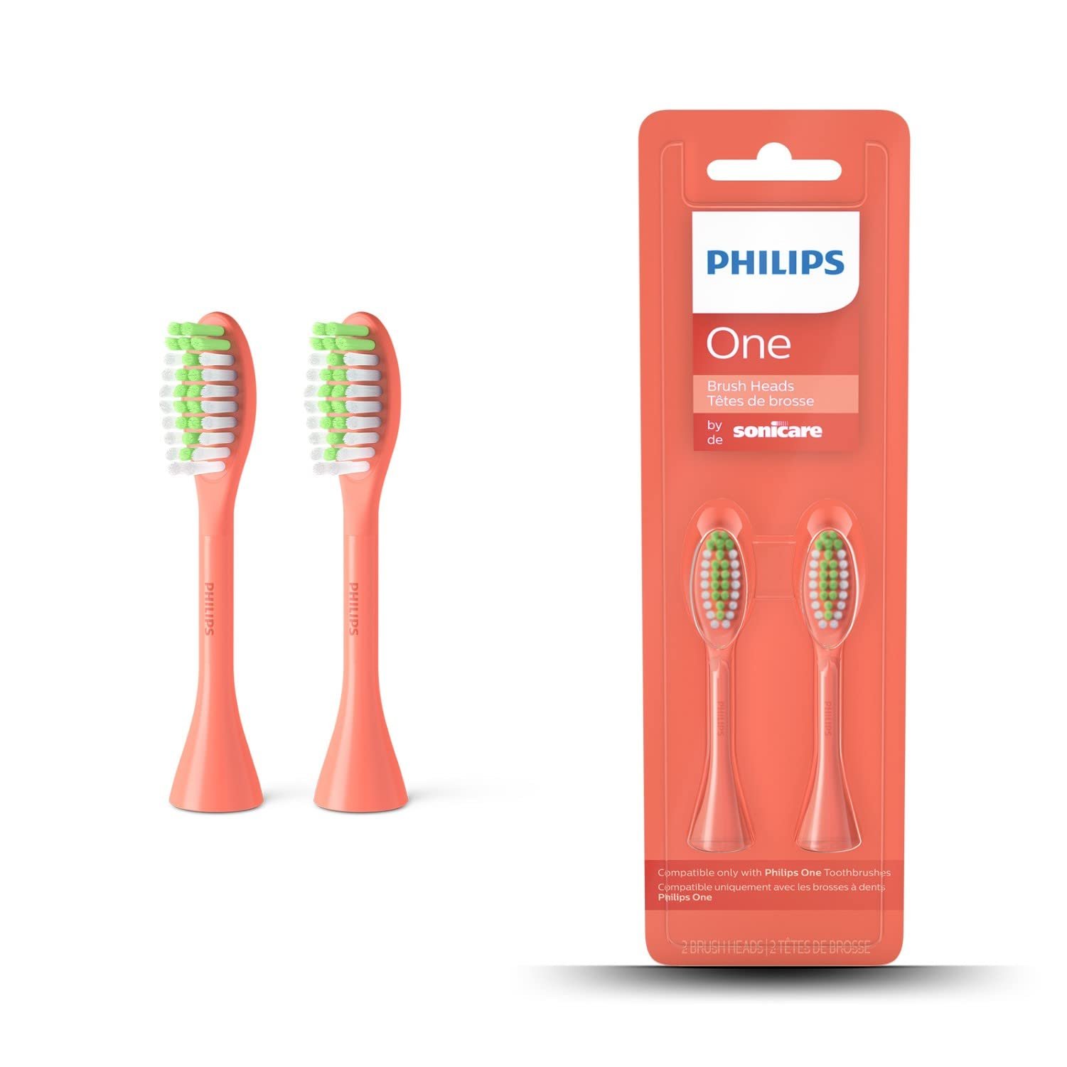 Насадка для зубной щетки Philips One Sonicare BH1022/01, 2 шт., фото №1
