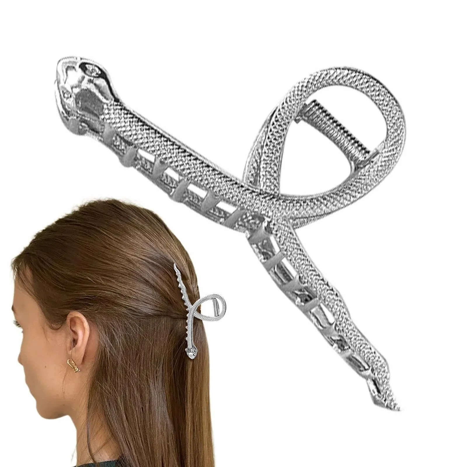 Заколки для волос в виде животных, Заколка для волос в виде змеи, Заколка для волос из сплава, Модная заколка, Забавная заколка для волос, Аксессуары для укладки волос для женщин и девочек, фото №9