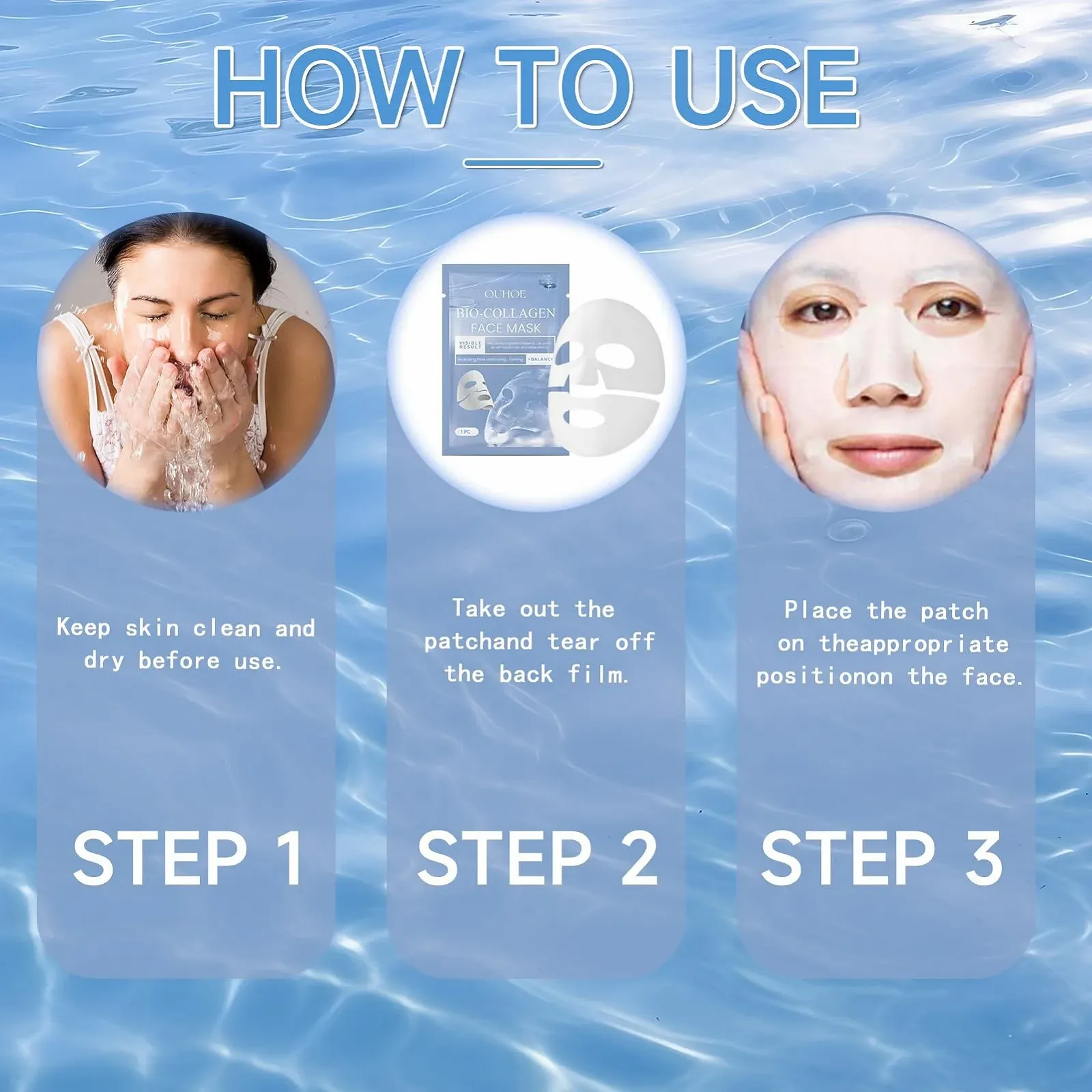 Маска для лица Organic Collagen, 4 шт., Organic Collagen Real Deep Mask, ночная маска Collagen, корейская, лифтинг маска для лица против морщин, для увлажнения, эффект против морщин, укрепляющая, фото №3