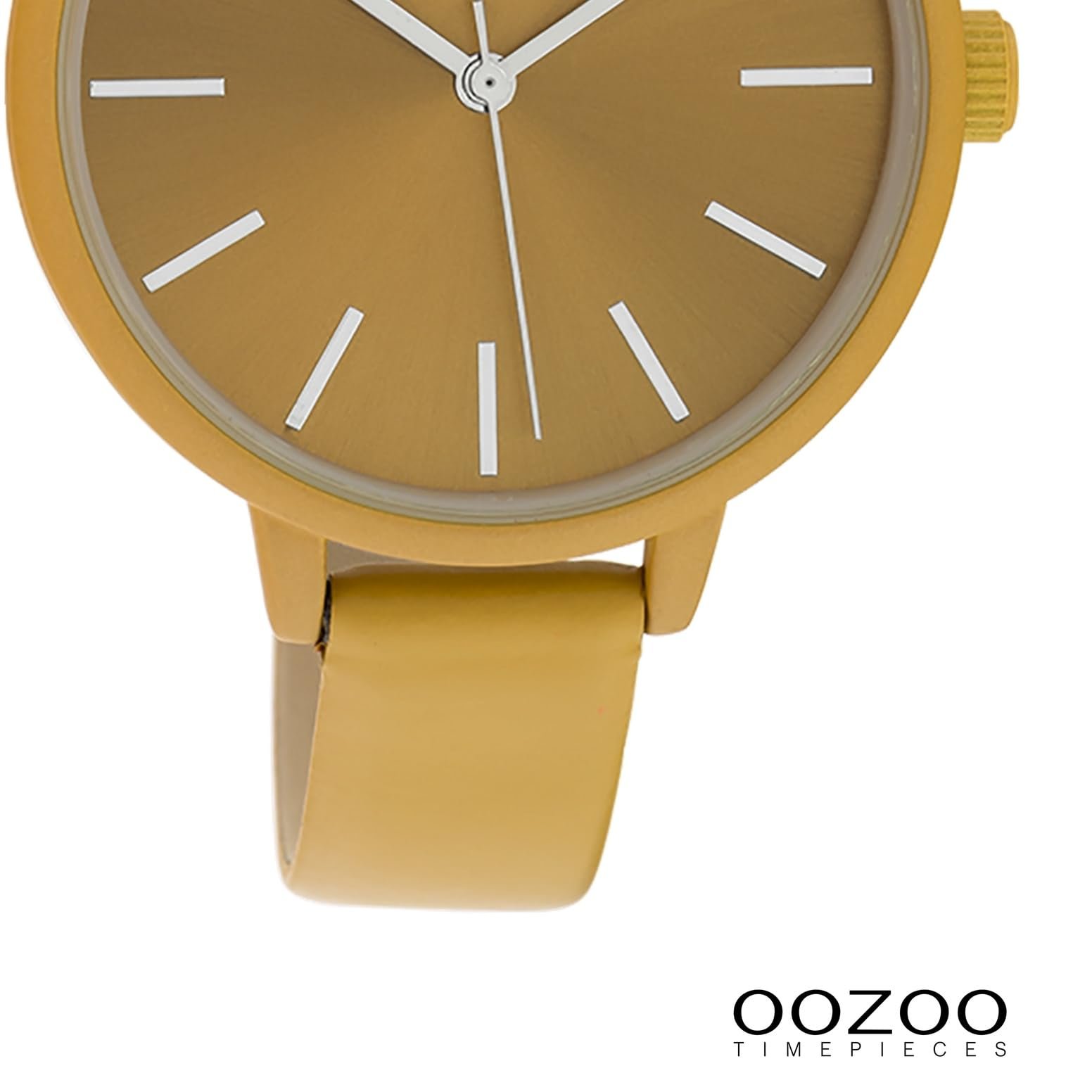 Женские часы Oozoo Small Colour Line C10254, 36 мм, горчичный, горчично-желтый ремешок, фото №3