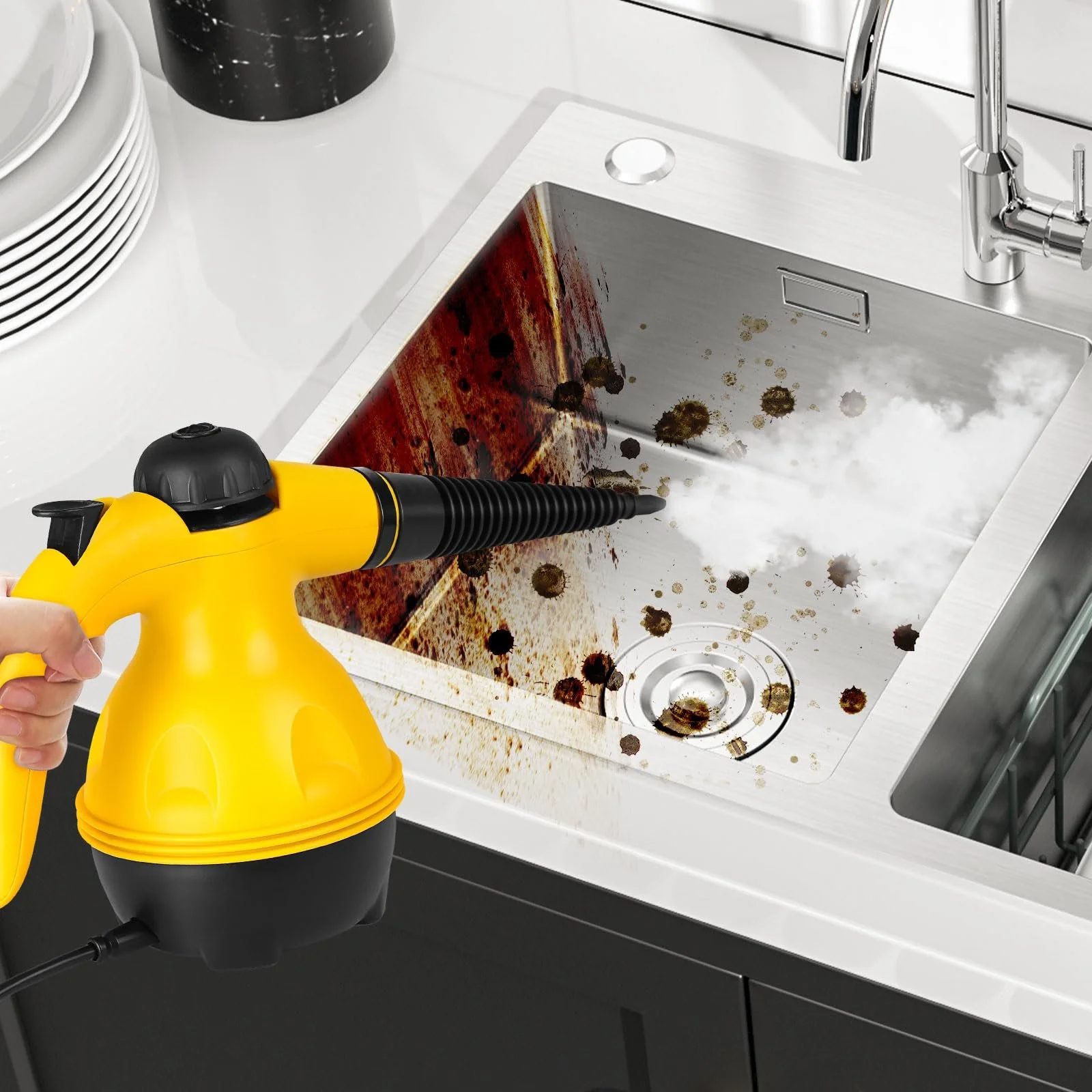 Пароочиститель ручной многофункциональный 1050 Вт 350 мл, фото №3