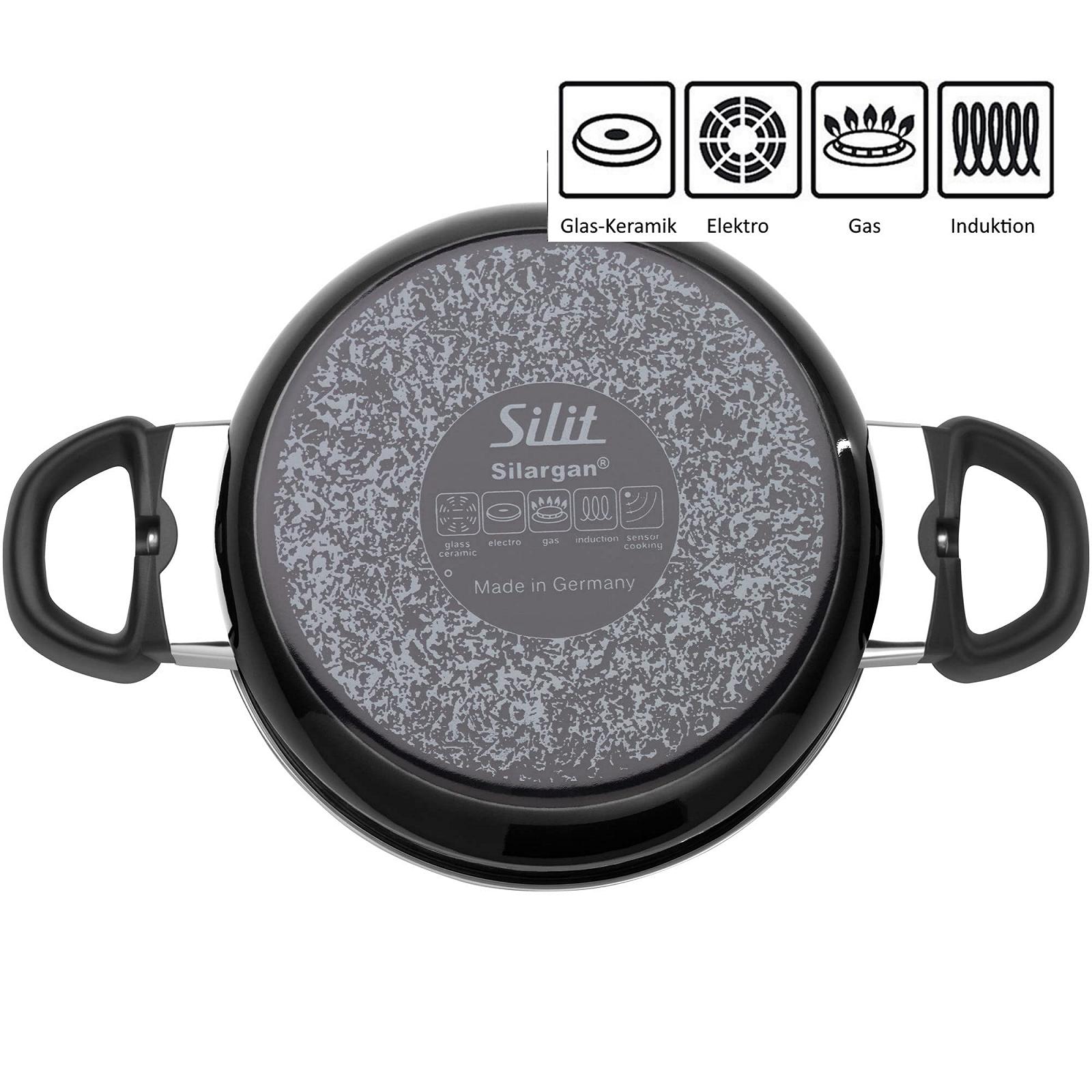 Кастрюля Silit Modesto Line Silargan Большая 20 см Стеклянная крышка Индукционная 3.7 л Черный, фото №5