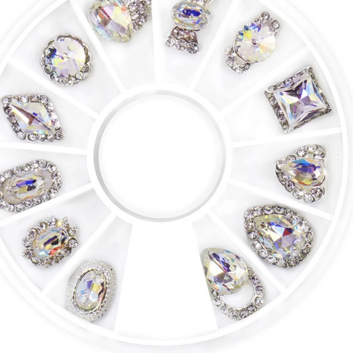 Стразы для ногтей FRCOLOR 1 упаковка, принадлежности для маникюра, накладные ногти, дрель для ногтей, заклепки для ногтей, украшения из сплава, 3d бриллианты для ногтей, фото №6