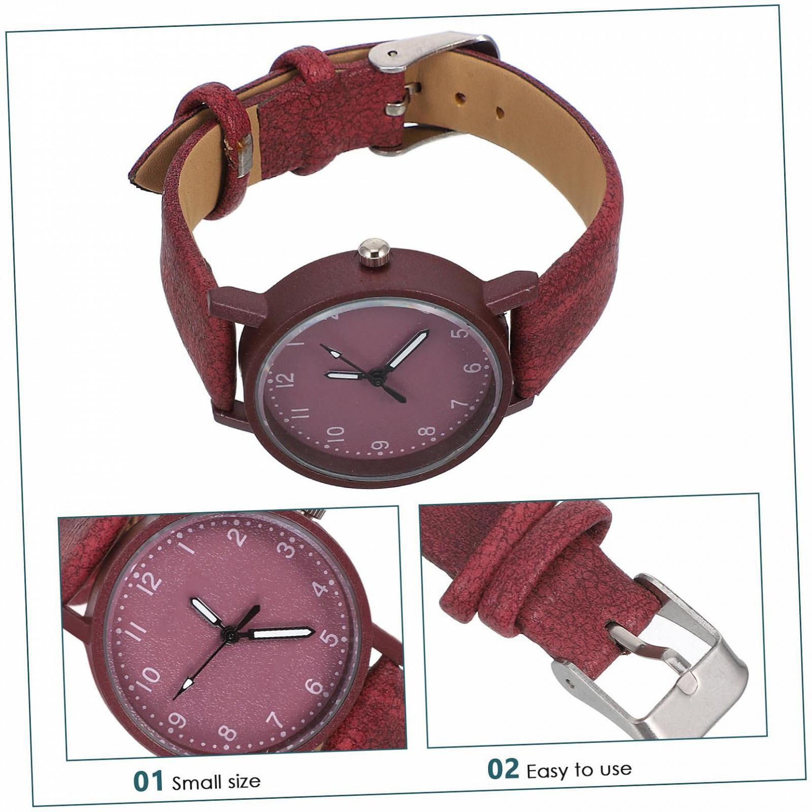 Женские наручные часы Healvian Modern, красные кварцевые часы для студенток и женщин, простые часы для подарка на день рождения с точным отображением времени, фото №3 Женские наручные часы Healvian Modern, красные кварцевые часы для студенток и женщин, простые часы для подарка на день рождения с точным отображением времени, фото №3