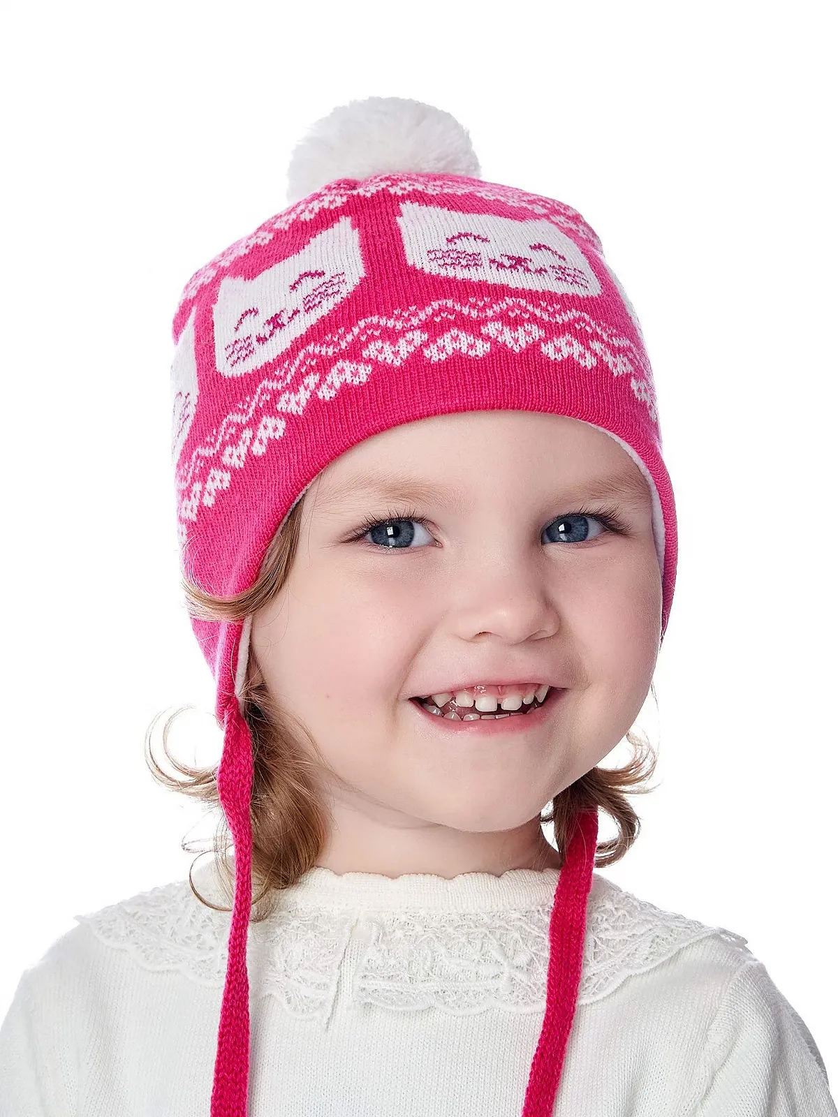 Шапка детская Marhatter с помпоном, вязаная, фото №4
