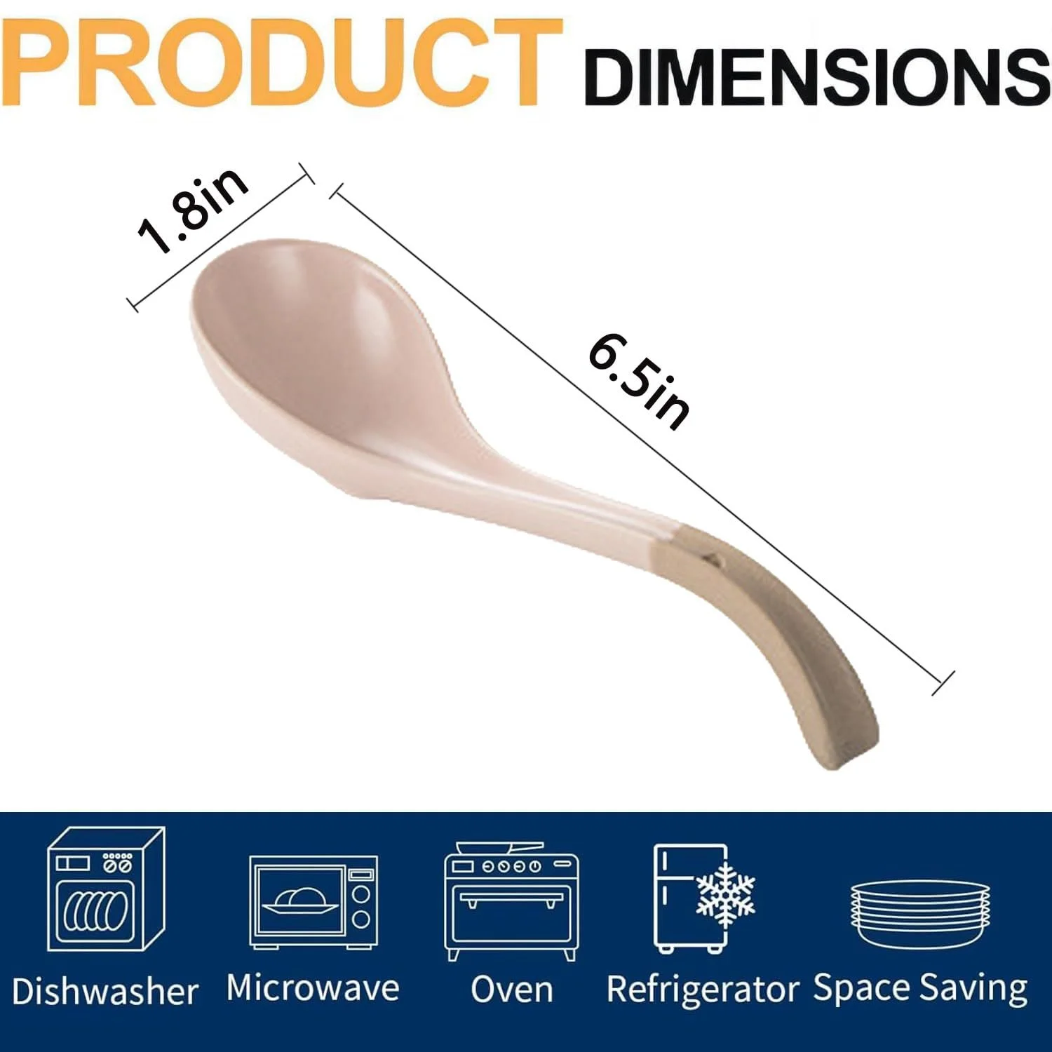 Ложка керамічна азіатська для супу, набір 4 шт., фото №3