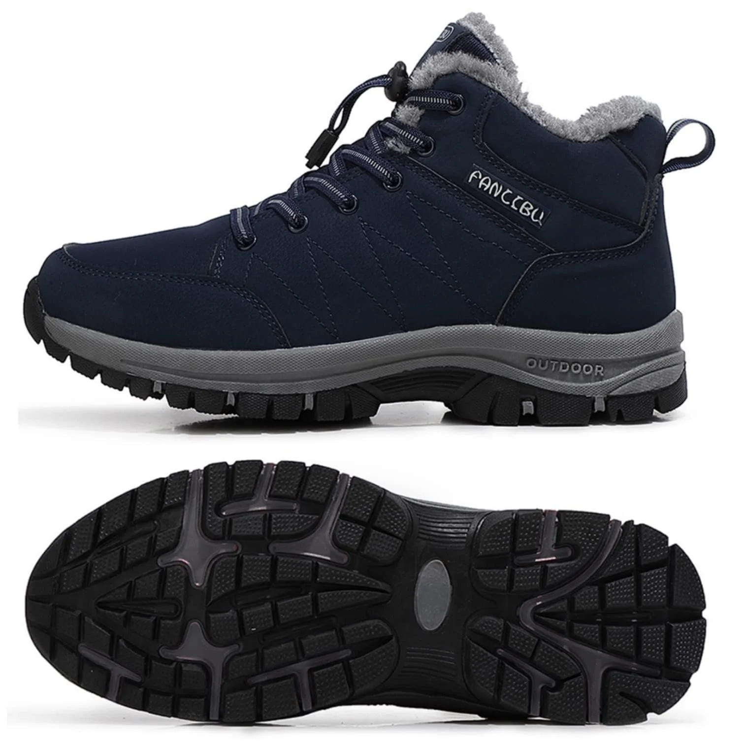 Мужские зимние ботинки ZHNSHM Утепленные мехом, фото №2