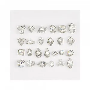 Кристаллы для ногтей Набор страз для дизайна ногтей для женщин, девушек, дам, гелевые ногти, 24 шт - Фото 1