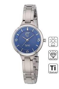 Годинник Аналоговий ETT Eco Tech Time Solar ELS-12147-31M Жіночий Титановий Ремінець synthetic.ua - Фото 1