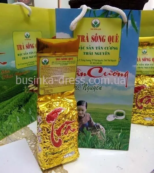 Зеленый чай Чисань премиум класса Dac Sun Tan Cuong Thai Nguyen Вакуум 200г, фото №3