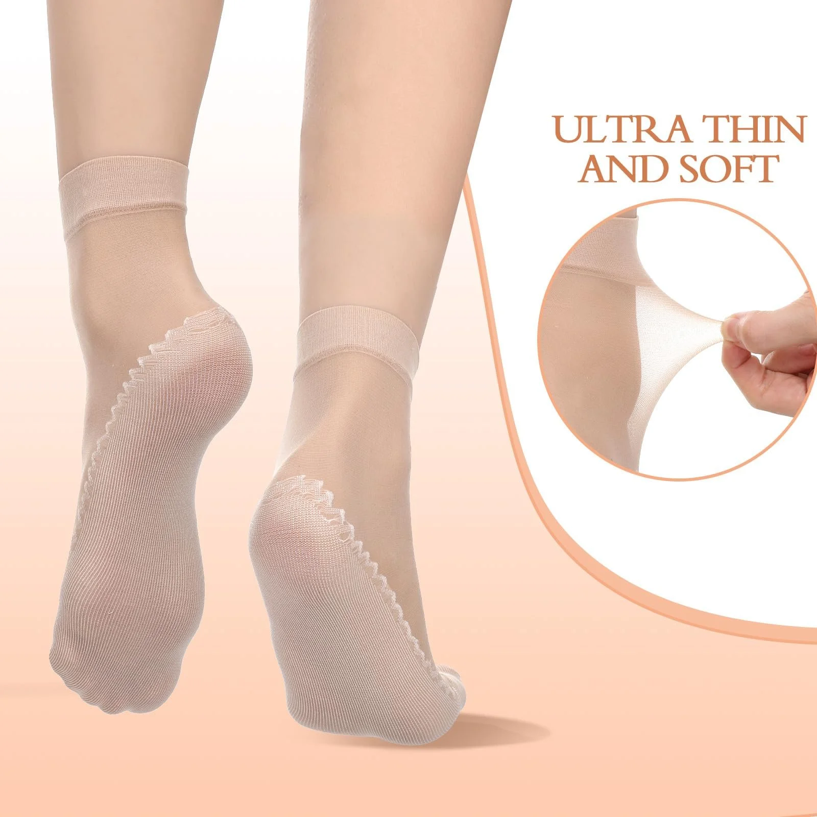 Прозорі жіночі шкарпетки (10 пар), фото №4