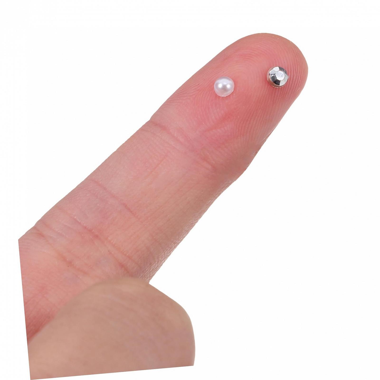 Набор для ногтей Mikinona, 2 коробки, блестящие драгоценные камни, бусины, полубусины, украшения для ногтей, подвески, наклейки, акрил, фото №5