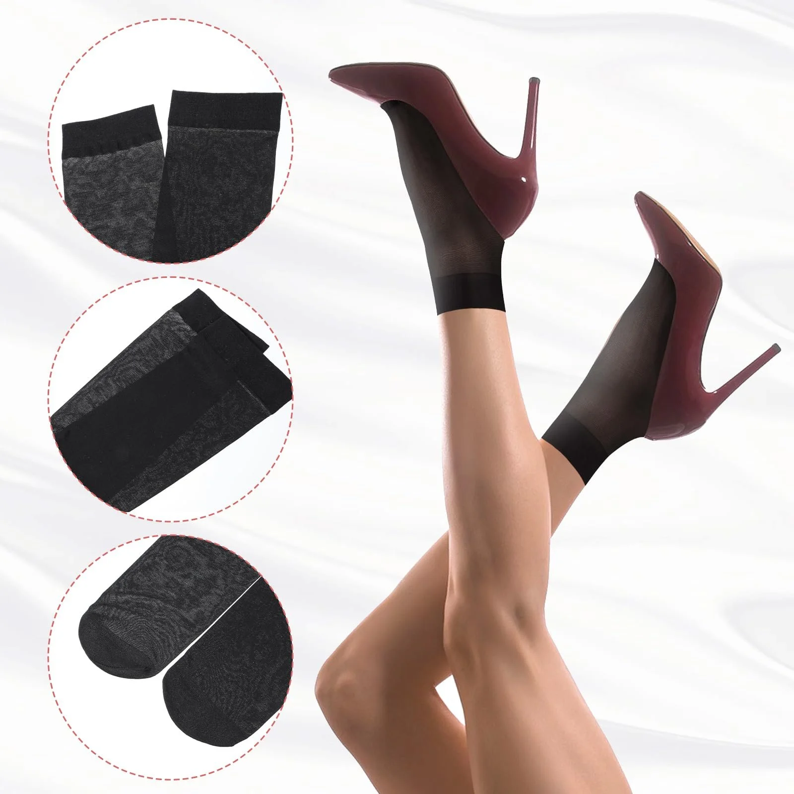 12 пар Жіночі нейлонові шкарпетки Еластичні Розмір 38-42, фото №7