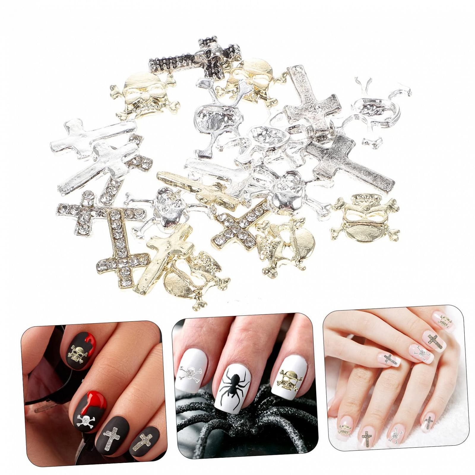 Подвеска для ногтей 3D Хэллоуин, набор 30 шт, сплав, фото №6