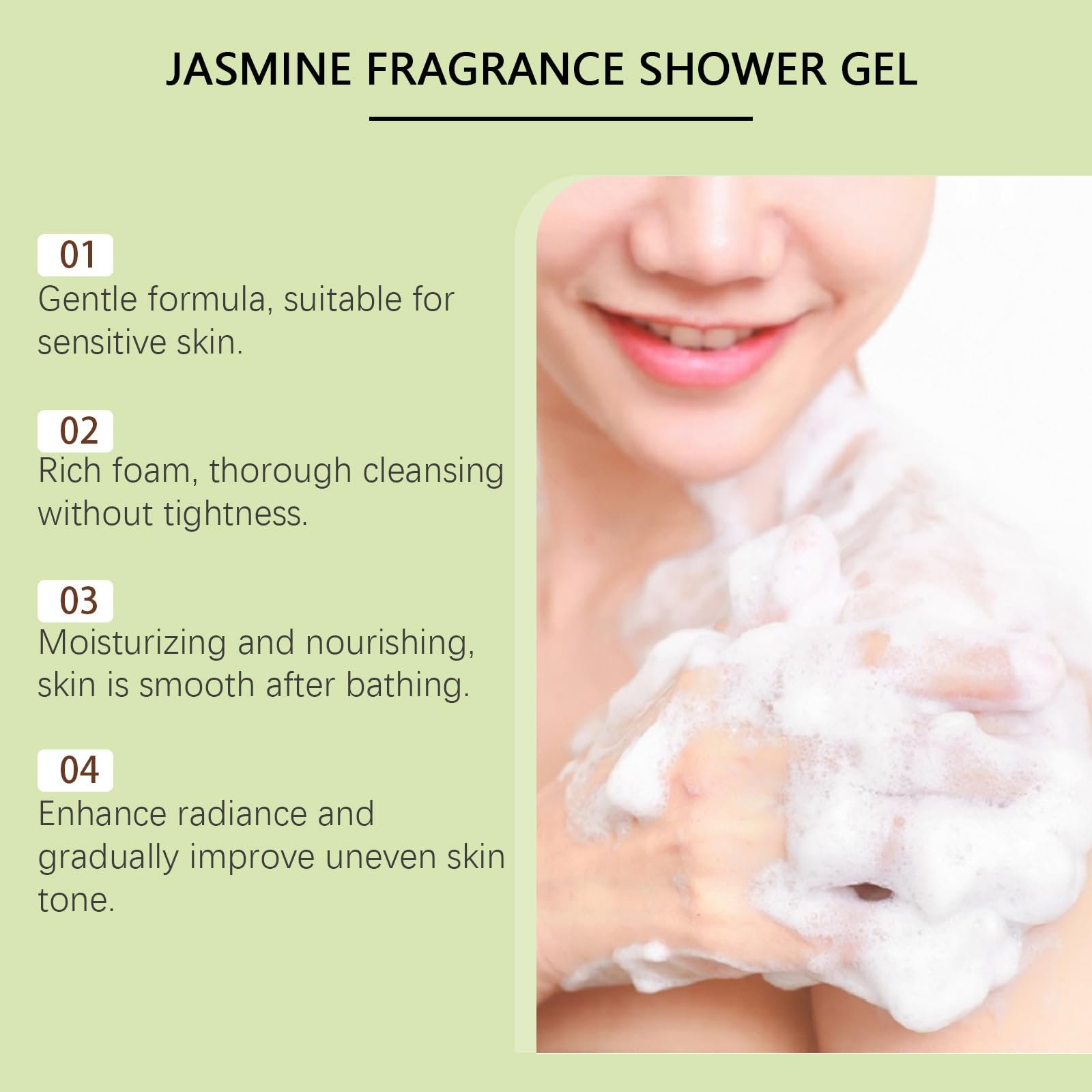 Гель для душу Deep Moisturising Jasmine Fragrance зволожувальний антибактеріальний 1 шт., фото №5