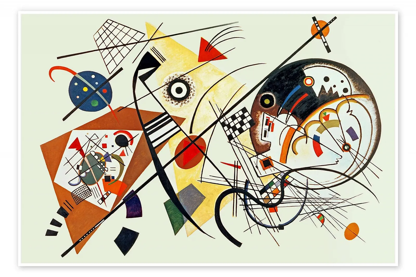Постер Wassily Kandinsky Crossing Lines, 1923 120 x 80 см, фото №1