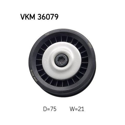 Ролик обвідний/напрямний поліклинового ременя SKF VKM 36079 для MERCEDES-BENZ NISSAN, фото №2