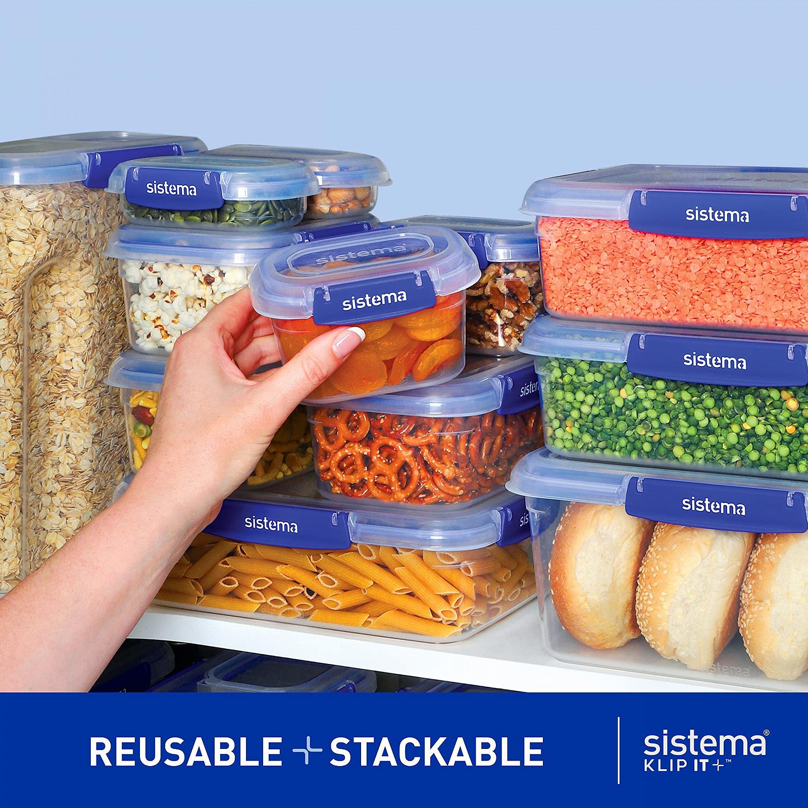 Контейнер для зберігання продуктів Sistema KLIP IT PLUS 5,5 л Квадратний Герметичний 2 шт, фото №3 Контейнер для зберігання продуктів Sistema KLIP IT PLUS 5,5 л Квадратний Герметичний 2 шт, фото №3