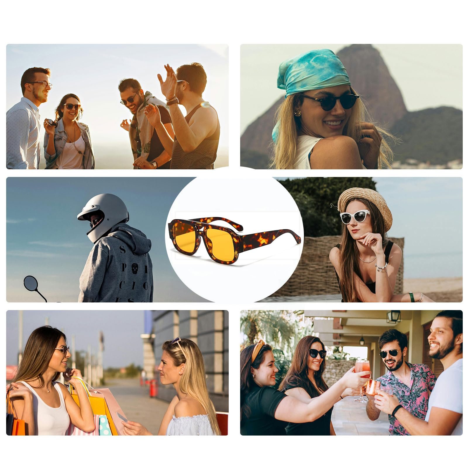 Очки солнцезащитные Авиатор YAMEIZE Ретро Винтажные 70-х Прямоугольные Квадратные, фото №7