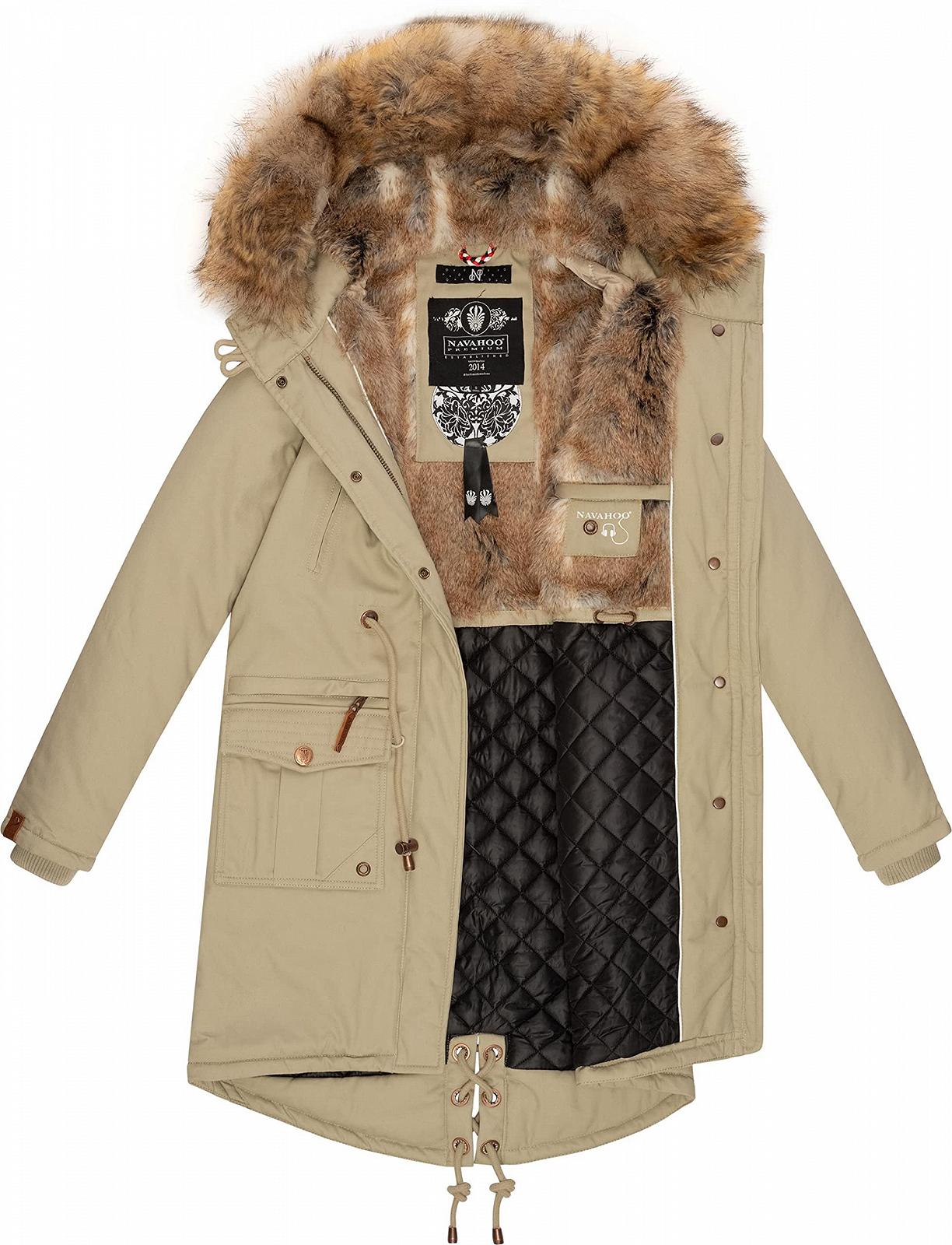 Navahoo Lady Like Женская зимняя куртка со съемным искусственным мехом 6 цветов, фото №5