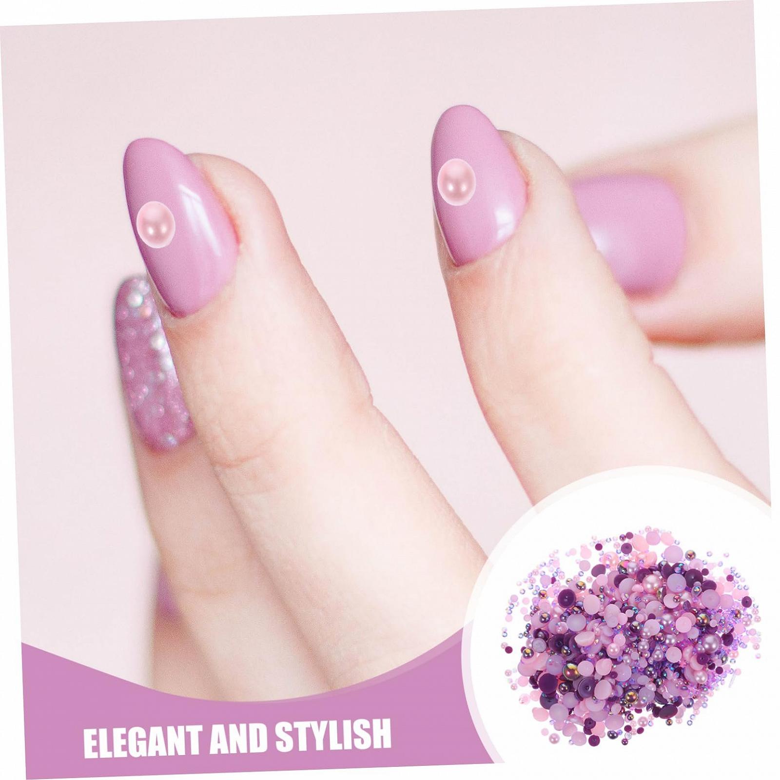 Перлини для нігтів FRCOLOR Плоскі Саморобні для акрилових нігтів 60 г, фото №3