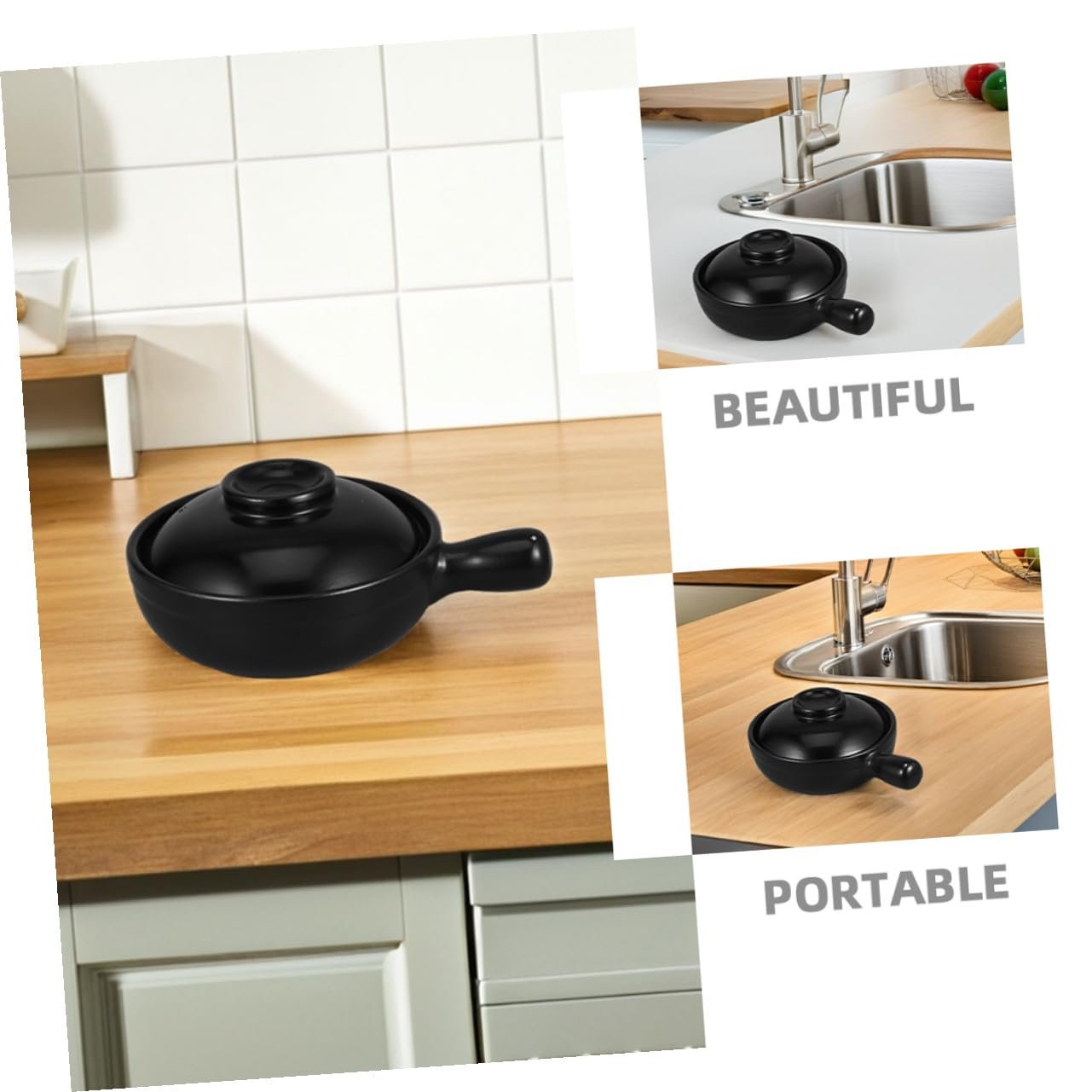 Горшок терракотовый с крышкой японский стиль термостойкий, фото №3