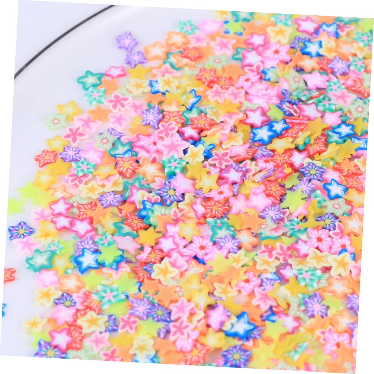 Украшения для ногтей Керамика Фрукты Beavorty 1000 штук Цветные Пятиконечная звезда, фото №4