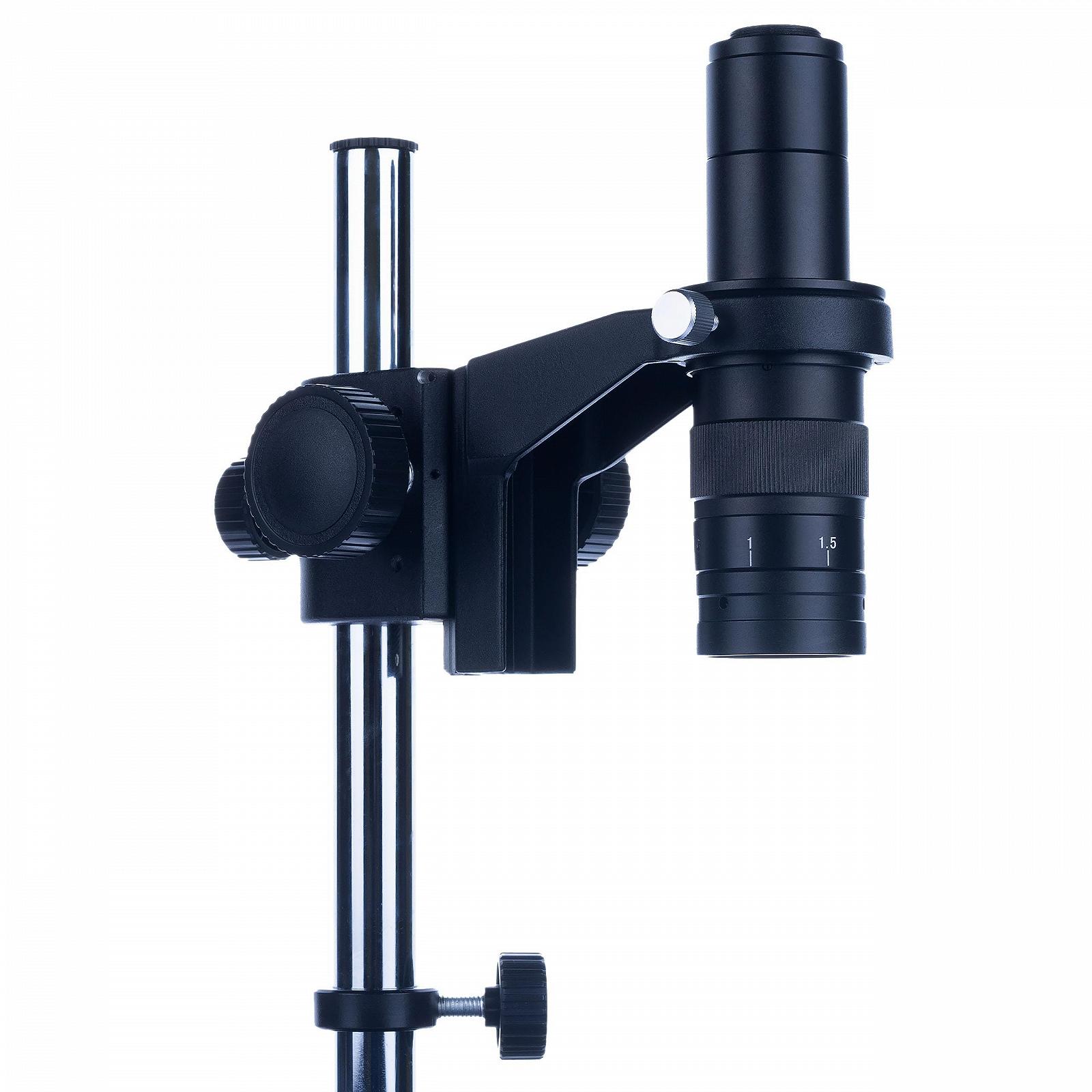 Цифровой микроскоп Rosfix Earth Pro MCEP-0.5X, 8" дисплей, держатель 200 мм, 56xLED подсветка, увеличение 7–45x, C-Mount, фото №4