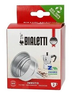 Фильтр воронка для Bialetti на 2 чашки Imbuto гейзерной кофеварки, фото №1