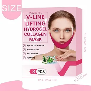 Маска Колагенова Для Підтяжки Обличчя V-Line, З Ретінолом, 3 шт synthetic.ua - Фото 1