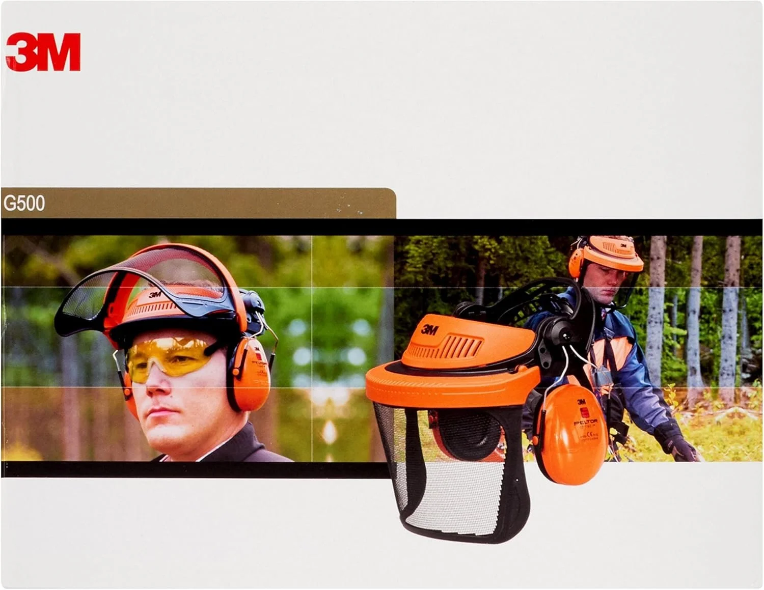 Комплект для захисту вух та обличчя 3M Peltor G5V5CH51 G500 з сітчастим екраном Orange, фото №6