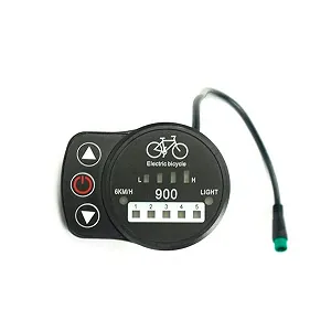 Дисплей KT-LED900 LED 24V/36V/48V для электровелосипеда Черный - Фото 1