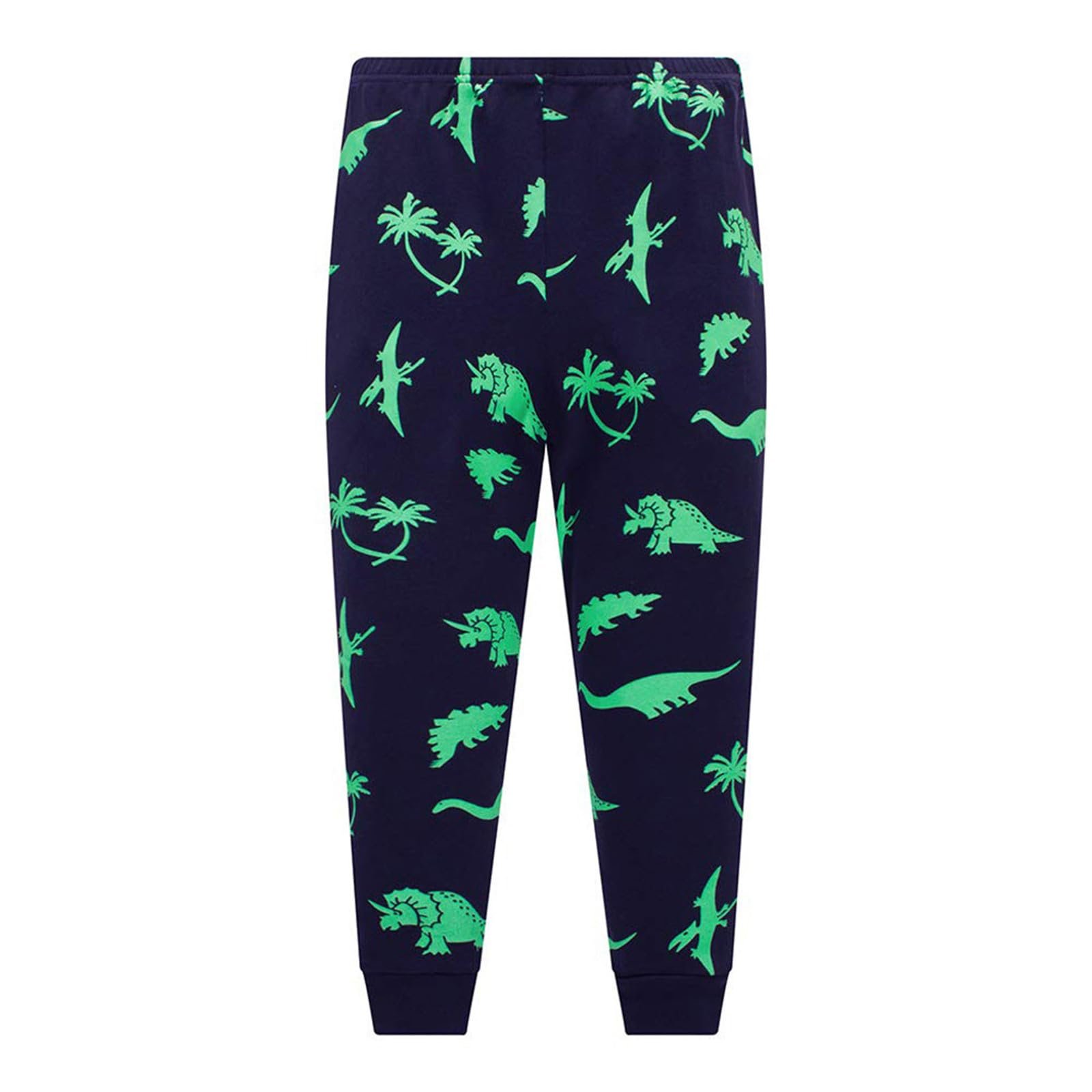 Детская пижама 2024 Fluffy, с мультяшным рисунком, динозавр, осенне-зимний комплект, фото №2