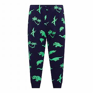 Детская пижама 2024 Fluffy, с мультяшным рисунком, динозавр, осенне-зимний комплект synthetic.ua - Фото 1
