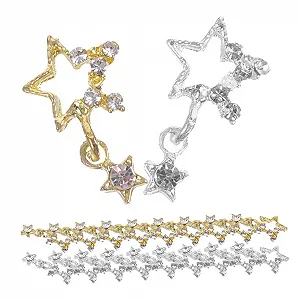 Страз для ногтей Звезда FRCOLOR Металл, 30 штук - Фото 1