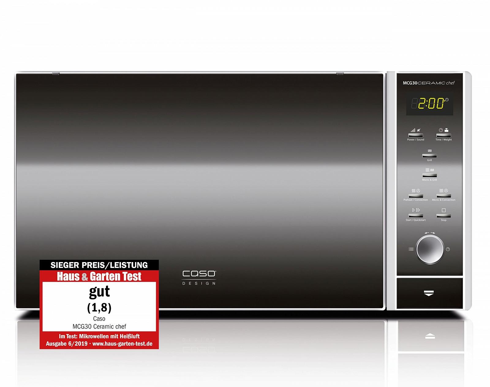 Мікрохвильова піч Caso MCG30 Ceramic Chef 3-в-1 900 Вт 30 л Срібляста, фото №1 Мікрохвильова піч Caso MCG30 Ceramic Chef 3-в-1 900 Вт 30 л Срібляста, фото №1
