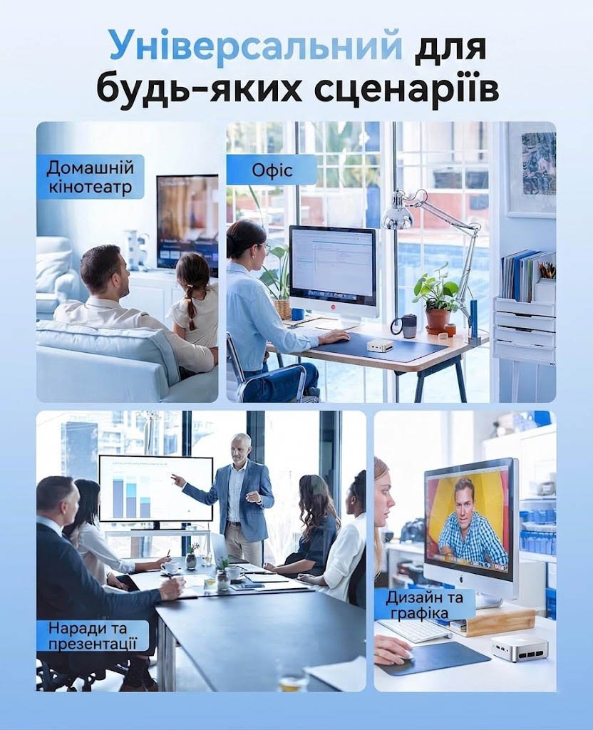 Міні ПК ACEMAGIC Vista Mini V1 / Intel N97 / RAM 16GB / SSD 256 GB / 1 x HDMI / LAN / Wi-Fi 5 / Bluetooth 4.2 / Windows 11 Pro / Сріблястий, фото №5 Міні ПК ACEMAGIC Vista Mini V1 / Intel N97 / RAM 16GB / SSD 256 GB / 1 x HDMI / LAN / Wi-Fi 5 / Bluetooth 4.2 / Windows 11 Pro / Сріблястий, фото №5