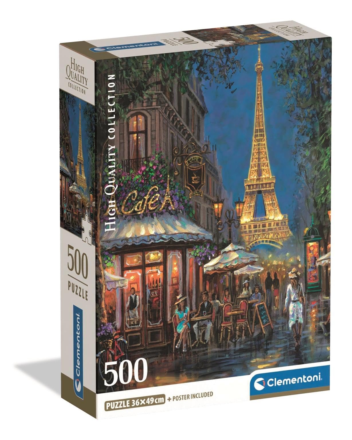 Пазл Clementoni Puzzle Collection Night at The Eiffel Café 500 Pieces 35577, фото №1