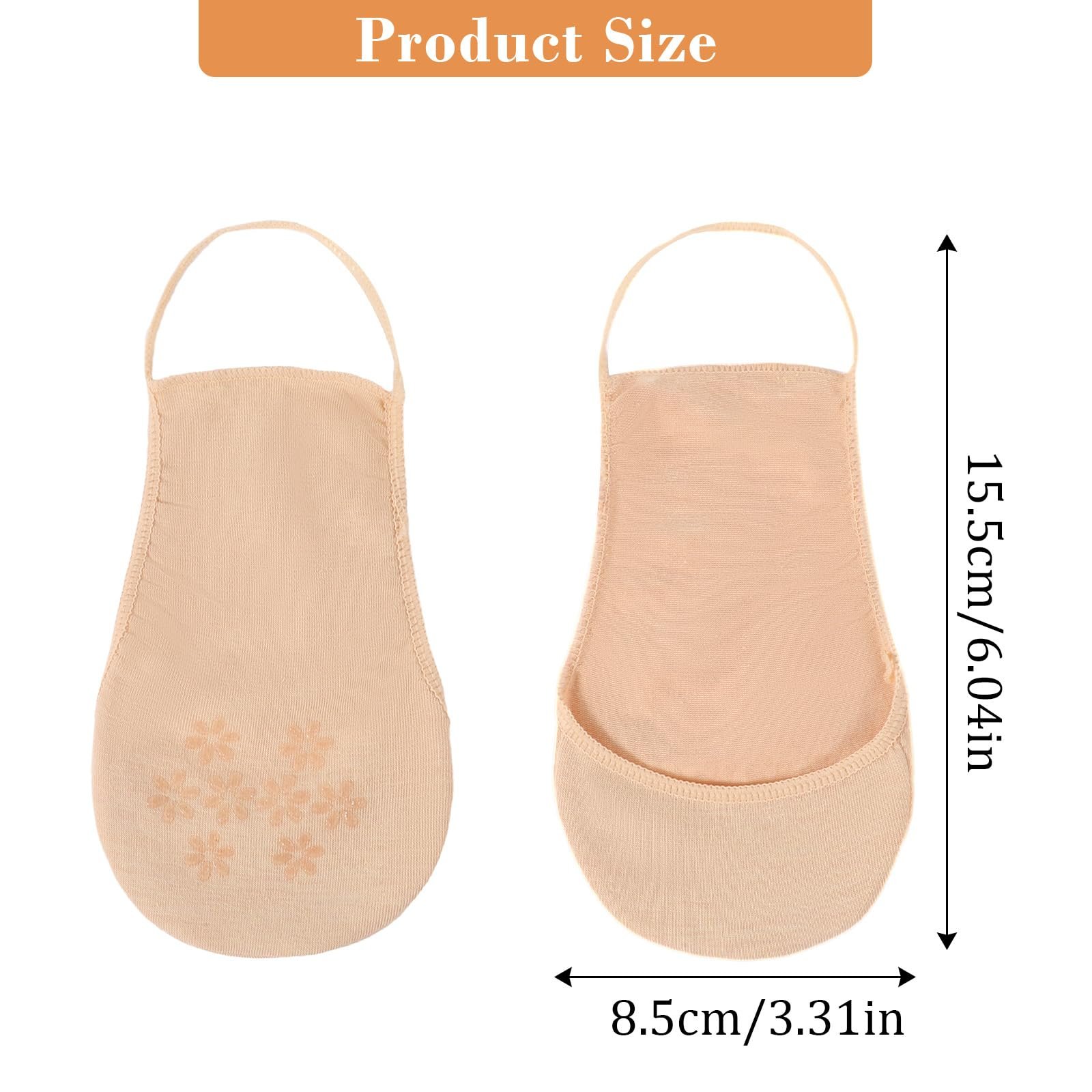 Носки-следки Женские M Черный, Телесный, Телесный + черный, 4/6 пары, фото №2