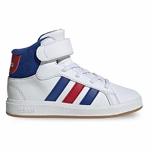 Кеды Adidas Grand Court Mid K JP8876 для мальчиков Белые synthetic.ua - Фото 1