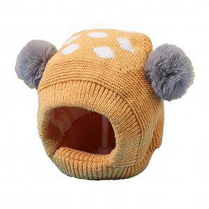 Вязаная шапка-ушанка Zqkimzi для детей, зимняя вязаная - Фото 1