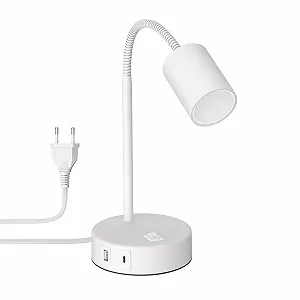 Настільна лампа ledscom.de Waika USB-A USB-C GU10 LED 5 Вт 450 лм Білий - Фото 1