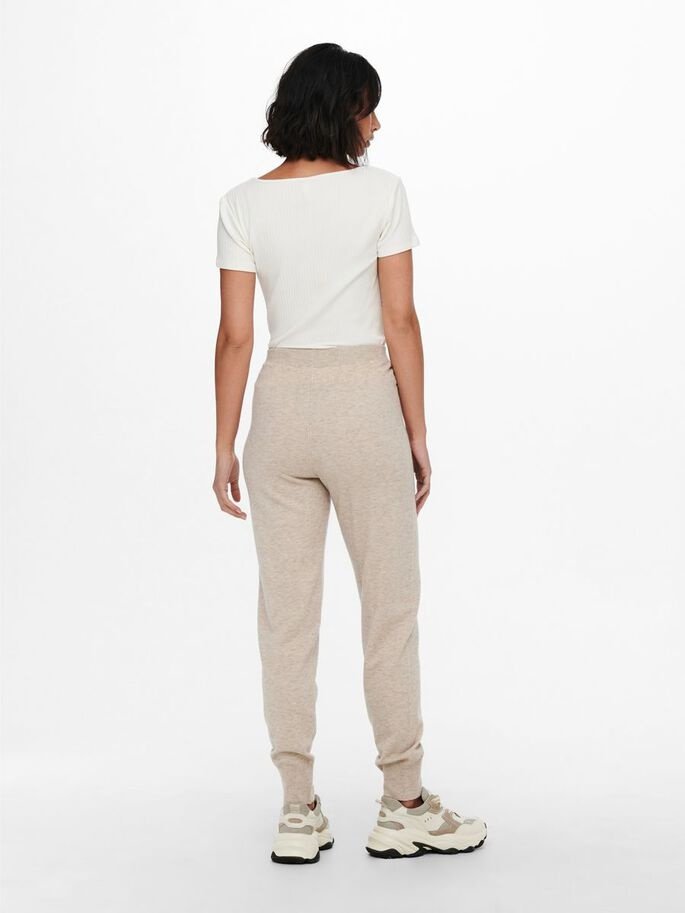 Штани ONLYOUNGER  PANTS KNT 15238341-Humus-Detail:W. MELANGE ONLY Бежевий M, фото №2